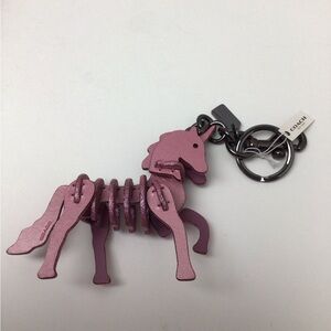 Coach Unicorn Glitter Trimmed Leather Purse/Bag Charm